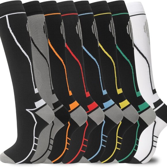 Knee High Compression Socks for Travel, Running & Nursing – Stylish & Supportive - Picture 1 of 6